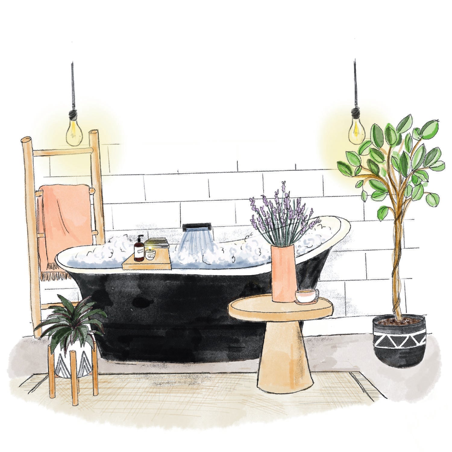 Large Jar | Bathroom - Lavender & White Tea