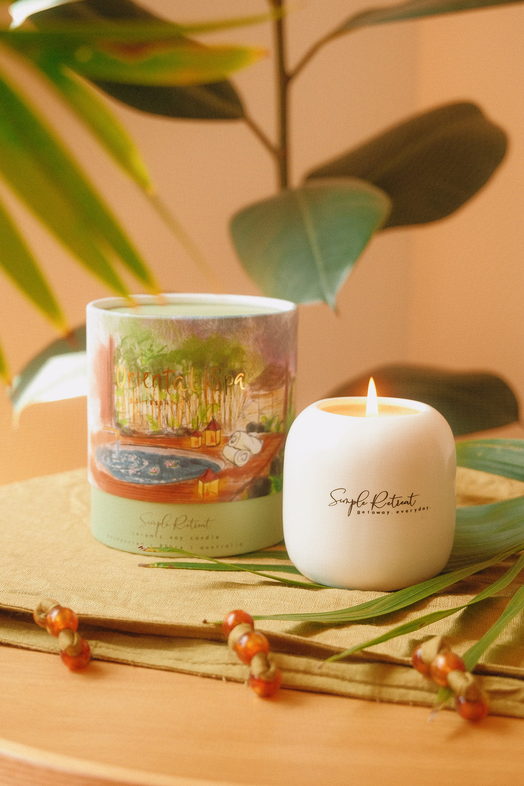 Large Candle | Oriental Spa – Bamboo & White Lily