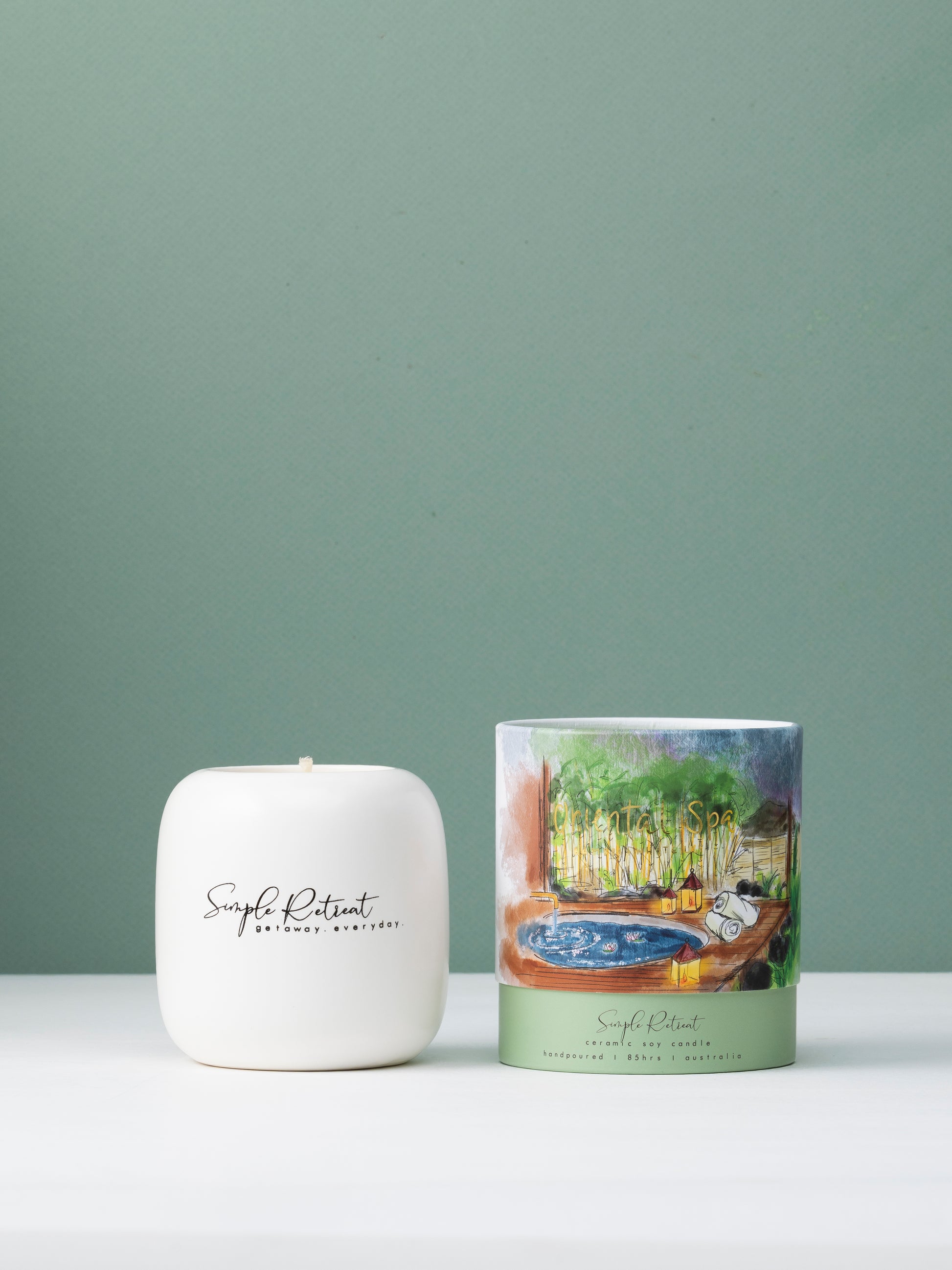 Large Candle | Oriental Spa – Bamboo & White Lily