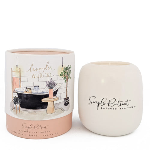 Large Jar | Bathroom - Lavender & White Tea